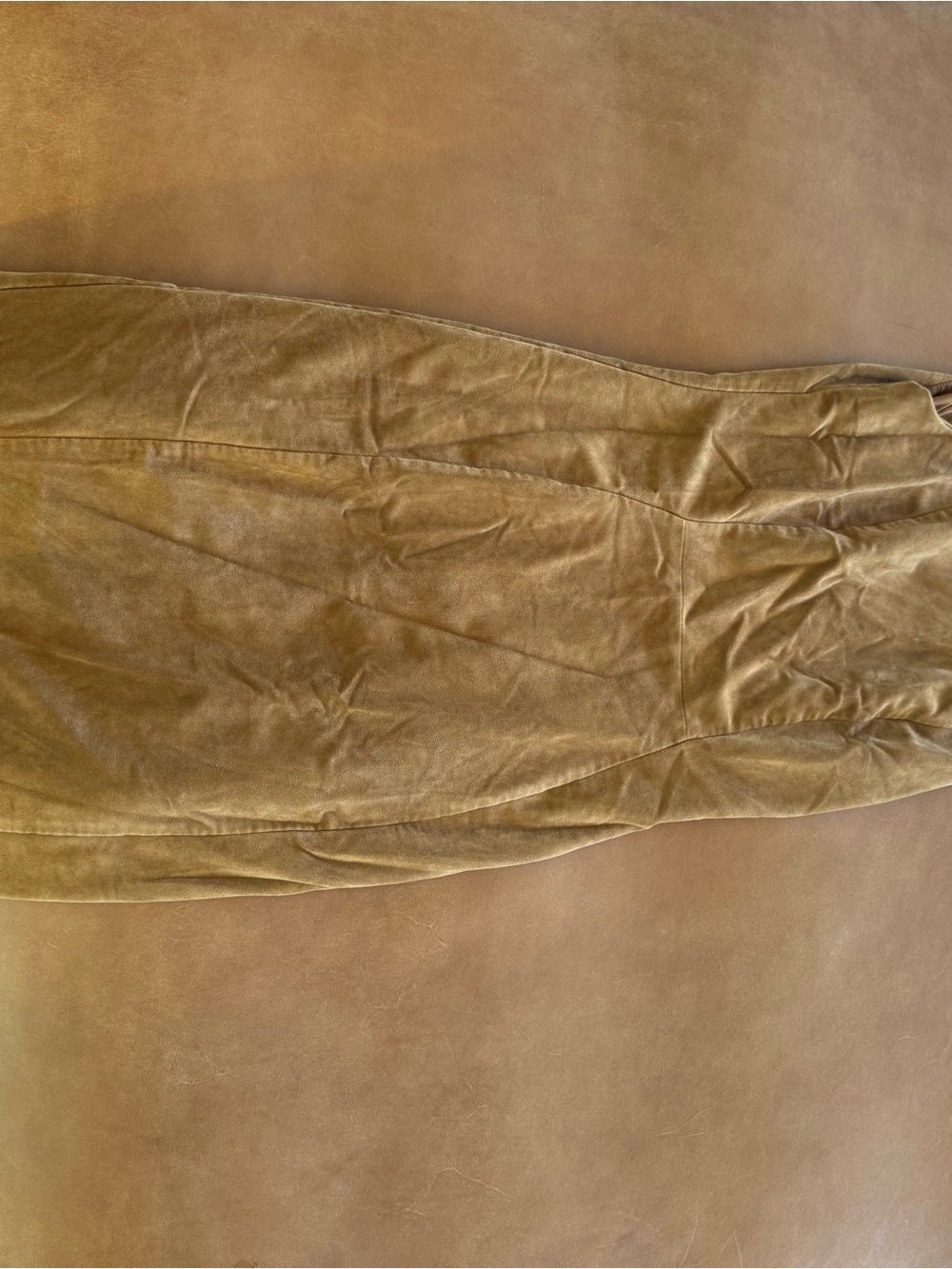 Women’s suede dress in Tan - Classic Casual Wear